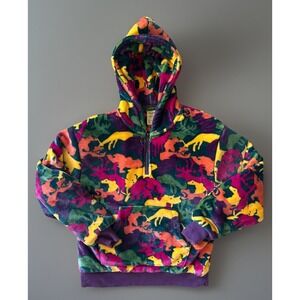 Urban Outfitters X FairPlay Unisex Adult SMALL Polar Fleece 1/4 Zip  Hoodie Soft